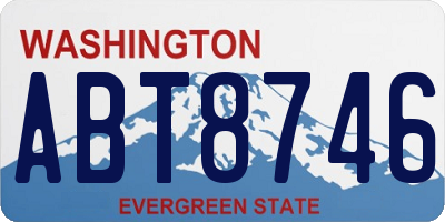 WA license plate ABT8746