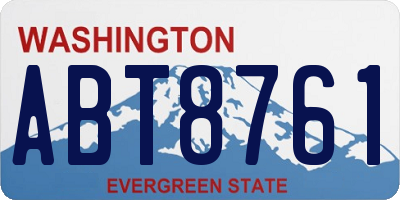 WA license plate ABT8761