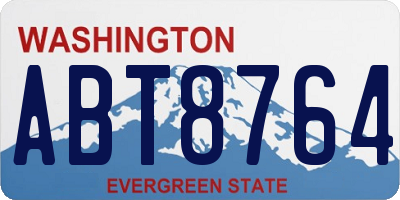 WA license plate ABT8764