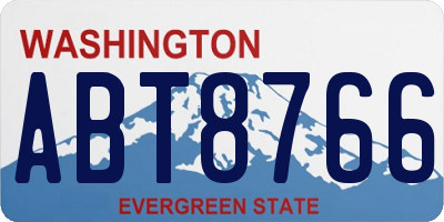 WA license plate ABT8766