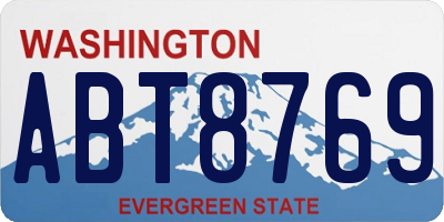 WA license plate ABT8769