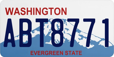 WA license plate ABT8771