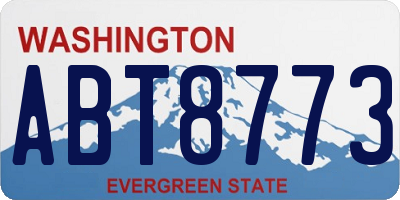 WA license plate ABT8773