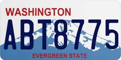 WA license plate ABT8775