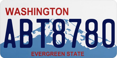 WA license plate ABT8780