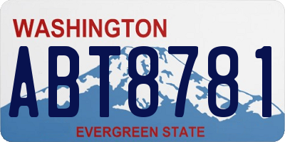 WA license plate ABT8781