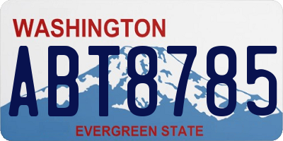 WA license plate ABT8785