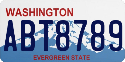 WA license plate ABT8789