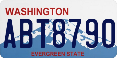 WA license plate ABT8790