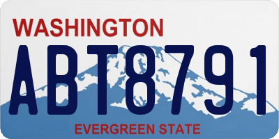 WA license plate ABT8791
