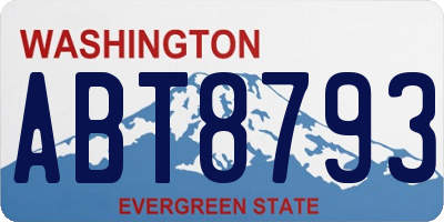 WA license plate ABT8793