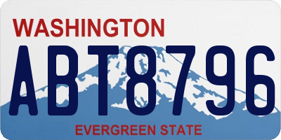 WA license plate ABT8796