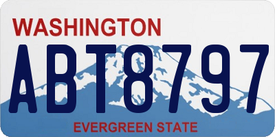 WA license plate ABT8797
