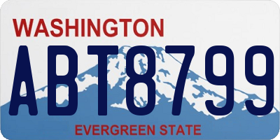 WA license plate ABT8799
