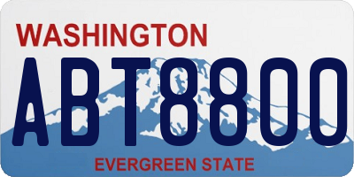 WA license plate ABT8800