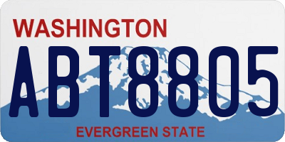 WA license plate ABT8805