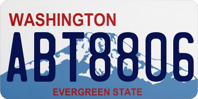 WA license plate ABT8806