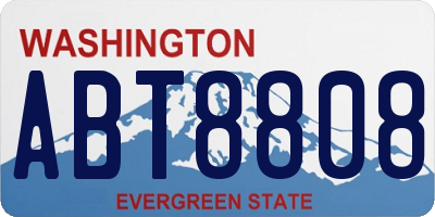 WA license plate ABT8808