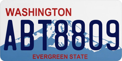 WA license plate ABT8809