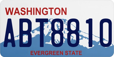 WA license plate ABT8810