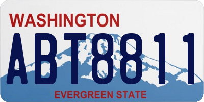 WA license plate ABT8811