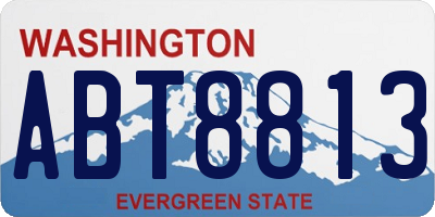 WA license plate ABT8813