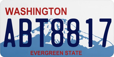 WA license plate ABT8817