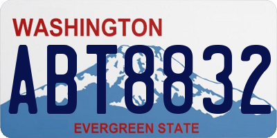 WA license plate ABT8832