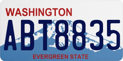 WA license plate ABT8835