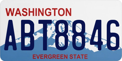 WA license plate ABT8846