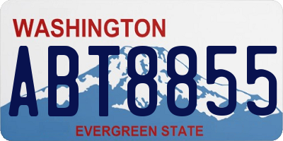 WA license plate ABT8855