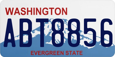 WA license plate ABT8856
