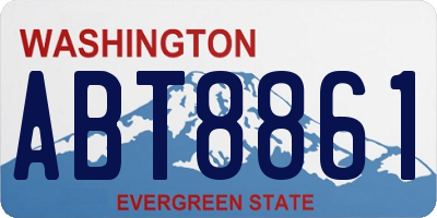WA license plate ABT8861