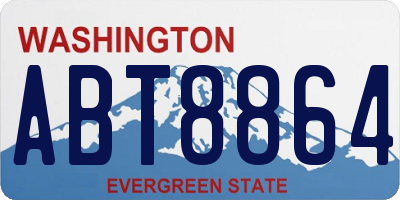 WA license plate ABT8864