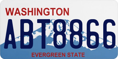 WA license plate ABT8866
