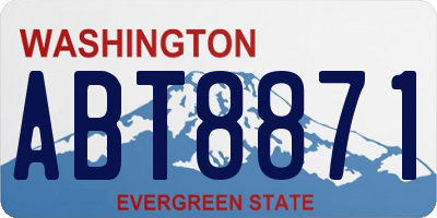 WA license plate ABT8871