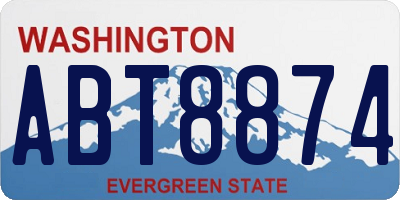 WA license plate ABT8874