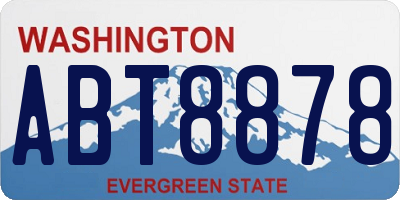 WA license plate ABT8878