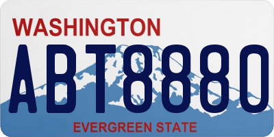 WA license plate ABT8880