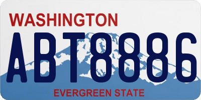 WA license plate ABT8886