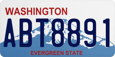 WA license plate ABT8891
