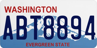 WA license plate ABT8894