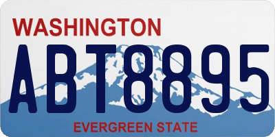 WA license plate ABT8895