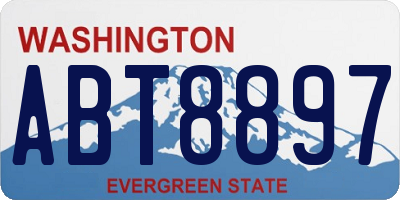 WA license plate ABT8897