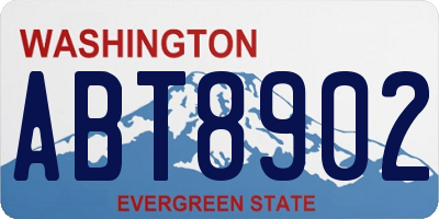 WA license plate ABT8902