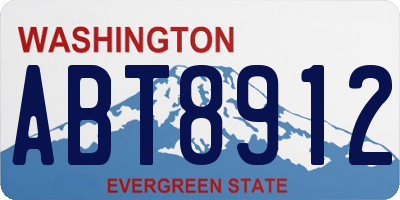 WA license plate ABT8912