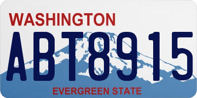 WA license plate ABT8915