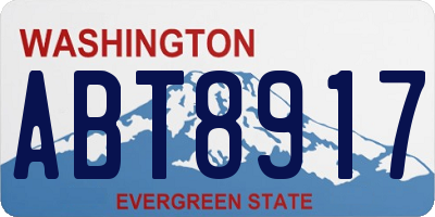 WA license plate ABT8917