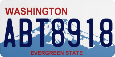 WA license plate ABT8918