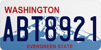 WA license plate ABT8921